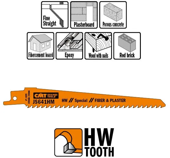 CMT Reciprocating Saw Blade 150mm HM Spec