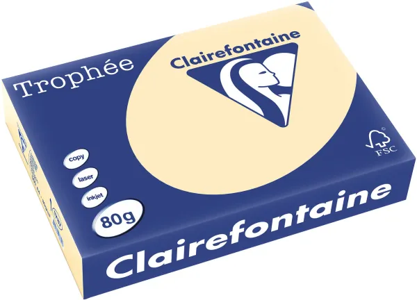 Q-connect Trophee copy paper A4 80g pastel yellow